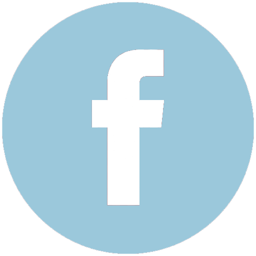 Facebook Round Light blue logo